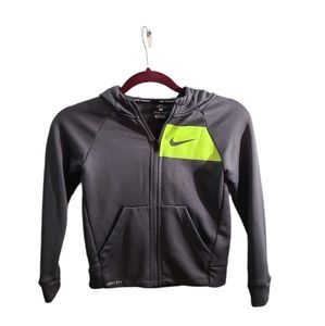 Nike Dry Fit Zip up Hooded Jacket Boys Size 6 Medium